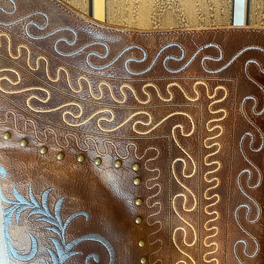 Old Gringo Brown and Blue Embroidered Boots - Picture 7 of 9